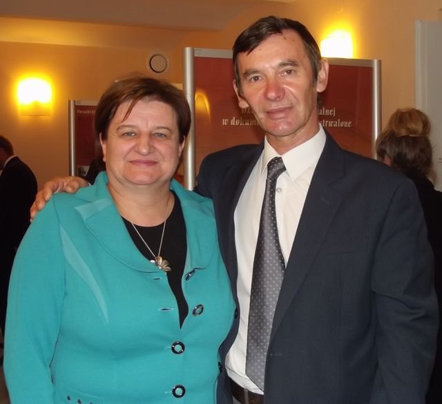Pani dyrektor I LO, Maria Kopeć i jej poprzednik - Franciszek Janczy Fot. Anna Szopińska