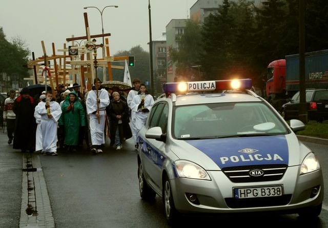 Ubezpieczani przez policję Fot. Anna Szopińska