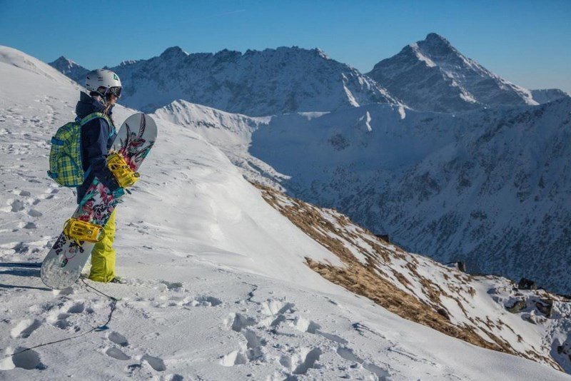 Kasprowy Wierch snowbordzista Kasprowy Wierch snowbordzista