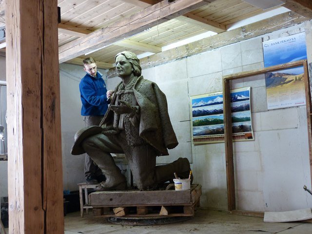 Wojciech Łacek przy pracy