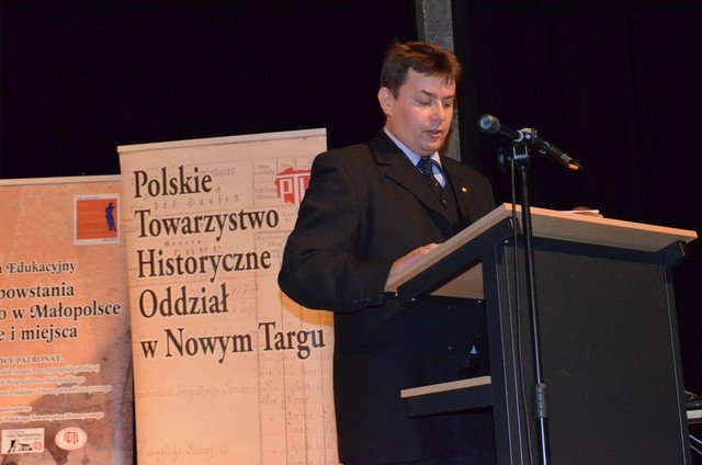 Robert Kowalski przybliżył ideę programu Echa Powstania Styczniowego w Małopolsce  fot. Anna Giżycka