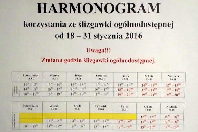 hermonogram lodowisko czarny dunajec
