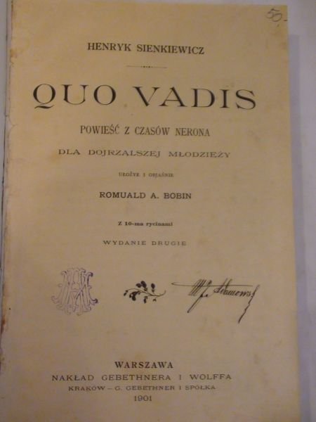 Quo vadis drugie wydanie polskie